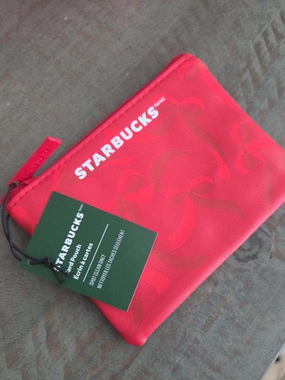 Starbucks 2025 Red Holiday Card Pouch – Bow Print Edition ⭐️ Limited Edition - Picture 3 of 5